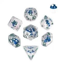 Thumbnail for Purple Mushroom in Clear Resin - 7pcs RPG Full Dice Set