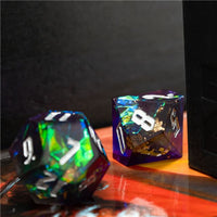 Thumbnail for Candy in Purple & Black Sharp Resin - 7pcs RPG Dice Set