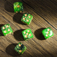 Thumbnail for 16mm Green Acrylic  - 6pcs D6 RPG Dice Set