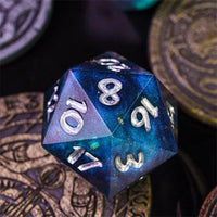 Thumbnail for Glitter & Foil in Purple, Blue & Teal Sharp Resin - 7pcs RPG Dice Set