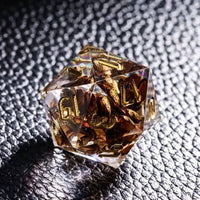 Thumbnail for Spice in Clear Filled Sharp Resin - 7pcs RPG Dice Set