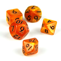 Thumbnail for Silk Orange Acrylic - 7pcs RPG Mini Dice Set