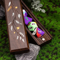 Thumbnail for Flowers on Monzo Wood - Magnetic Dice Storage