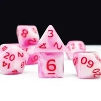 Thumbnail for 7pcs Dice Acrylic Blend Red Font Pink