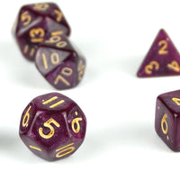 Thumbnail for Glitter in Plum Acrylic - 7pcs RPG Mini Dice Set