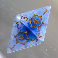 Thumbnail for Castle on Blue Resin - 7pcs RPG Oversized Dice Set