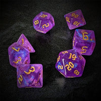 Thumbnail for Glitter in Purple Acrylic - 7pcs RPG Full Dice Set Scatter