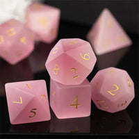 Thumbnail for Purple Amethyst Gemstone - 7pcs RPG Dice Set