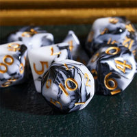 Thumbnail for Blend of Black & White Acrylic - 7pcs RPG Mini Dice Set