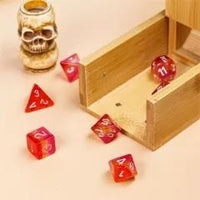 Thumbnail for 7pcs Dice Resin Layer Silver Font Lesbian Red Yellow Pink