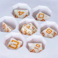 Thumbnail for White Cheese Resin -  7pcs RPG Dice Set