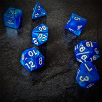 Thumbnail for Glitter in Blue Acrylic - 7pcs RPG Full Dice Set Scatter