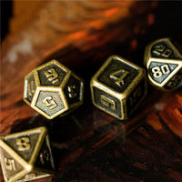 Thumbnail for 7pcs RPG Dice Set - Miniature Bronze Metal