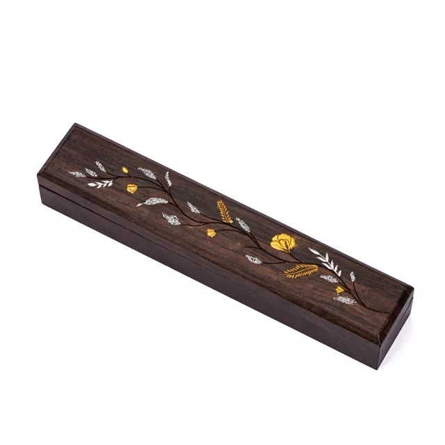 Flowers on Monzo Wood - Magnetic Dice Storage