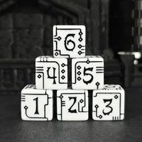 Thumbnail for 30pcs D6 16mm Dice Acrylic Circuit Black Font White