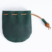 Thumbnail for Green Leather Pouch with Belt - Storage Bag