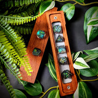 Thumbnail for Mythology on Clear Sharp Resin - 7pcs RPG Dice Set