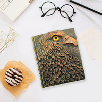 Thumbnail for Orange Resin Eagle - A5 Handmade Hardback Notebook