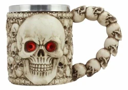 Red Eye in Skull Mug - Novelty