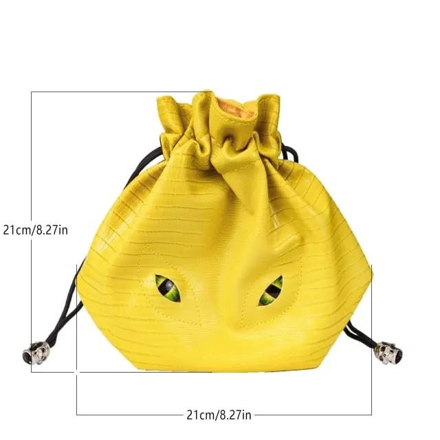 Eyes on Yellow PU Leather - Storage Bag