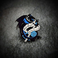 Thumbnail for Black & Blue Dragon HDYWTDT Pin - Novelty