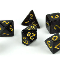 Thumbnail for Glitter in Black Acrylic - 7pcs RPG Mini Dice Set