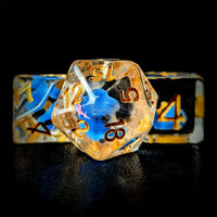 Thumbnail for Blue Whale in Clear Resin - 7pcs RPG Full Dice Set