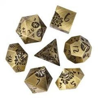Thumbnail for Lotus Flower in Bronze Metal - 7pcs RPG Dice Set