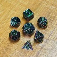 Thumbnail for Black in Rainbow Metal - 7pcs RPG Dice Set
