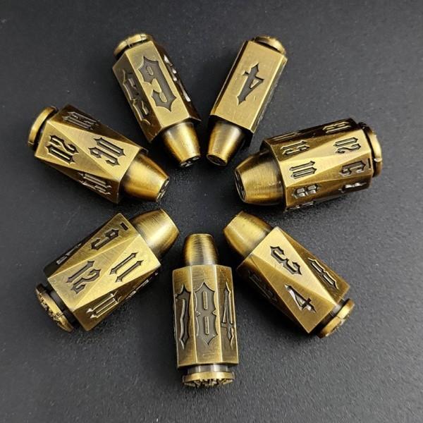 D6 Dice Metal Bullet Bronze (Unique)