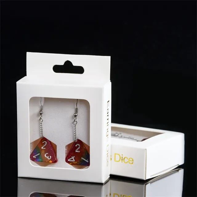 Rainbow Resin - D4 Earings