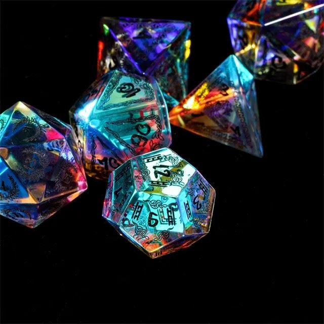 Medusa on Prism Glass - 7pcs RPG Dice Set