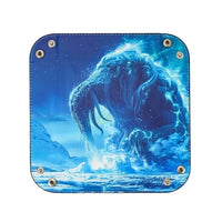 Thumbnail for Cthulu on Blue PU Leather - Square Hard Dice Tray