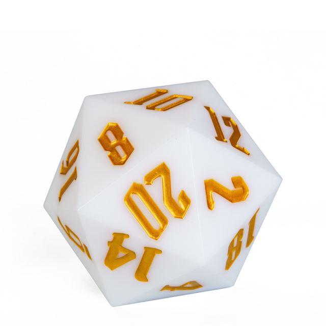 White Sharp Acrylic - D20 RPG Dice