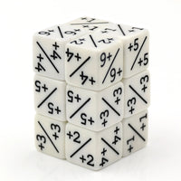 Thumbnail for 16mm White Counter Numbers Acrylic  - 6pcs D6 RPG Dice Set