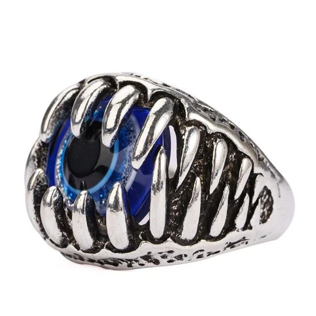 Eye in Jaws Blue & Silver