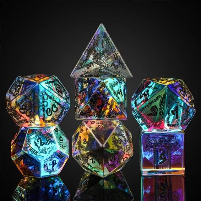 Medusa on Prism Glass - 7pcs RPG Dice Set