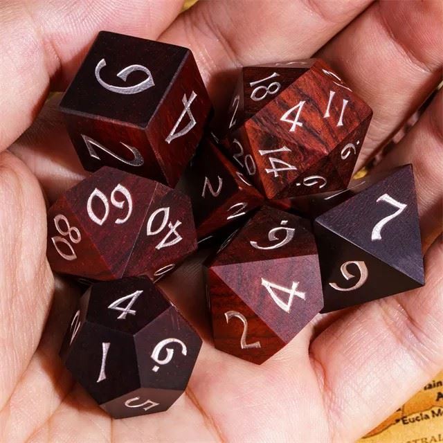 Red Sandalwood - 7pcs RPG Dice Set