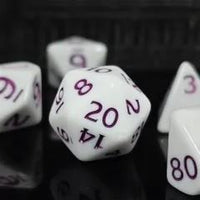 Thumbnail for 7pcs Dice Acrylic Blend Purple Font Solid White