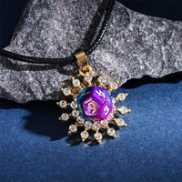 Thumbnail for Blue & Purple with Gold Chain D12 Necklace