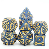 Thumbnail for Castle on Blue Resin - 7pcs RPG Oversized Dice Set