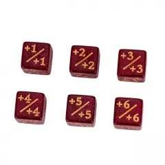 10pcs D6 12mm Dice Acrylic Gold Font Counter Numbers Brown