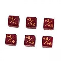 Thumbnail for 10pcs D6 12mm Dice Acrylic Gold Font Counter Numbers Brown