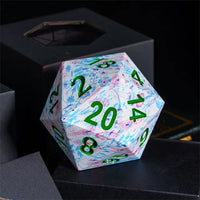 Thumbnail for Flowers on Hydro Dipped Resin  - 55mm D20 RPG Dice