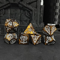 Thumbnail for 7pcs Dice Acrylic Pattern Christmas White Font Gold
