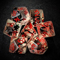 Thumbnail for Bats in Clear Resin - 7pcs RPG Full Dice Set