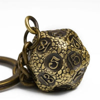 Thumbnail for Dragon Egg Washed Bronze Metal  - D20 Keyring