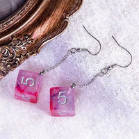 Thumbnail for Purple & Red Resin Swirl - D6 Earings