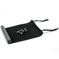 Thumbnail for Black Velvet PU Leather Roll & Tray - Dice Storage