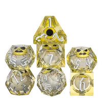 Thumbnail for Eye Ball in Yellow Filled Sharp Resin - 7pcs RPG Dice Set